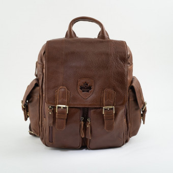 Рюкзак Zinixs "Кленовый лист" из натуральной кожи 3906-1 коричневый
