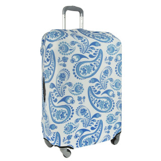 Чехол для чемодана Gianni Conti 9014 L Travel Gzhel голубой/белый