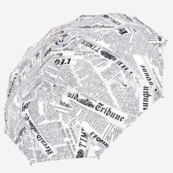 Зонт женский Popular 203-5, газета, полный автомат (ассортимент расцветок)